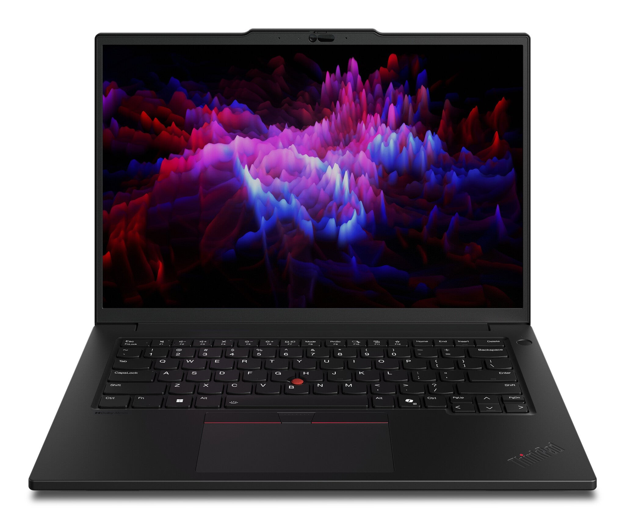 Lenovo ThinkPad P14s Gen 6 mobile workstation featuring a sleek black design, 14.5" WQXGA display, backlit keyboard, and Intel Core Ultra 9 285H processor.