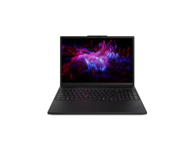 Lenovo ThinkPad P16s Gen 3 mobile workstation with a sleek black chassis, 16-inch WUXGA display, backlit keyboard, and Intel Core Ultra 9 processor, featuring 32 GB RAM and 1 TB SSD.