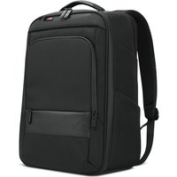 Black Lenovo ThinkPad Professional 16-inch Gen 2 backpack with sleek design, front pocket, and padded shoulder straps.