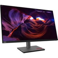 Black Lenovo ThinkVision P32p-30 monitor, 31.5" 4K Ultra HD LED, slim bezels, rectangular base.