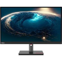 Black Lenovo ThinkVision P32pz-30 31.5" 4K Ultra HD LED display with thin bezels and rectangular stand.