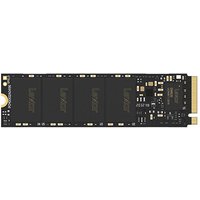 Black Lexar NM620 512 GB M.2 PCIe 4.0 NVMe SSD with gold connector and visible circuit components.