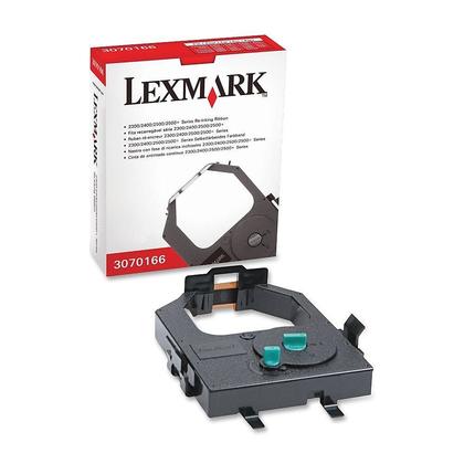 Lexmark 11A3540 nylon ribbon in black, designed for IBM printers, with a capacity of 4,000 characters, displayed alongside its red and white packaging.