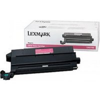 Lexmark 24B6517 magenta toner cartridge, black casing, with branded box in background.