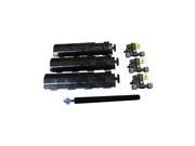 Lexmark 40X7706 maintenance kit featuring four black toner cartridges and two yellow maintenance rollers, designed for Lexmark MS 817/818 printers, capable of printing 300,000 pages.