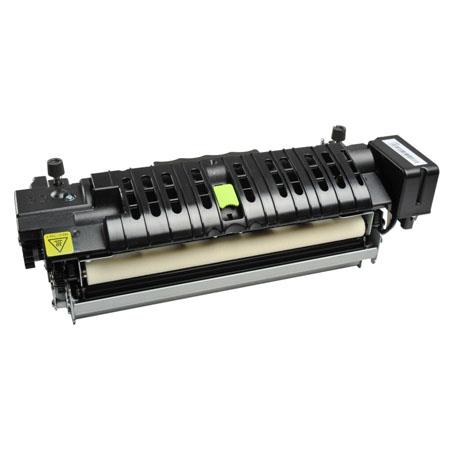 Black maintenance kit with a green safety latch, designed for Lexmark printers, featuring a cylindrical roller and multiple ventilation slots, suitable for 230V and 225,000 pages.