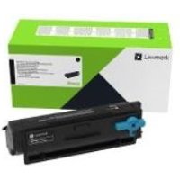 Lexmark 55B200E black toner kit with green and white box, compatible with Lexmark printers, yields 3K pages.