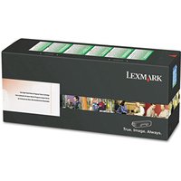 Black Lexmark 78C2XYE yellow toner kit box with green accents and colorful graphics, extra high-capacity for 5K pages.