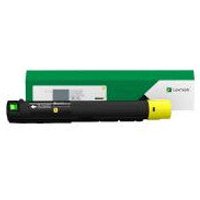 Black Lexmark 85D00K0 toner cartridge with green and white packaging, yellow cap on one end.