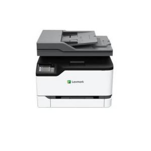 Lexmark CX331adwe A4 4-in-1 wireless colour laser printer in white and black, featuring a top-mounted document feeder and control panel on the front.