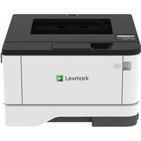 Lexmark MS331dn printer, white and black design, compact A4 size, with control panel on top.