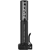 Black Lezyne Presta Pocket Drive hand bike pump with textured grip and compact design.