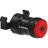 Black Lezyne Saddle Ai Alert 250 Rear Light with red lens, cylindrical shape, and mounting brackets.