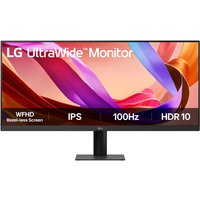 LG 29" black UltraWide monitor, 2560x1080 WFHD, LED display, slim bezels, IPS, 100Hz, HDR 10, on a rectangular stand.