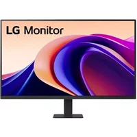 Black LG 32U631A-B monitor, 31.5" screen, 2560x1440 Quad HD, slim bezels, vibrant display with abstract purple design