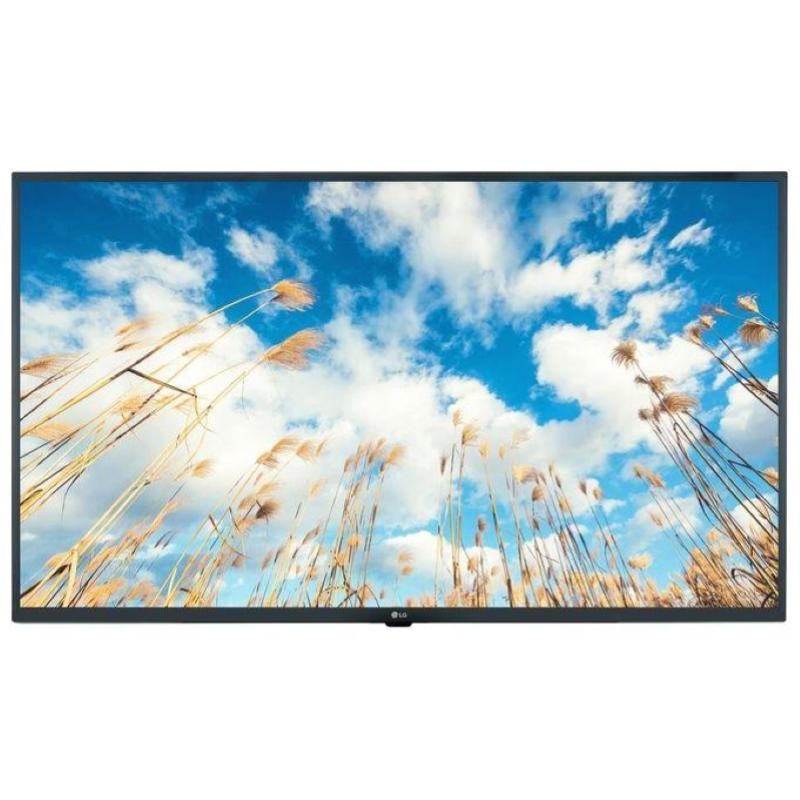 LG 50UM767H 50" 4K Ultra HD Smart TV with a sleek black frame, featuring vibrant display of blue skies and golden grass, designed for Wi-Fi connectivity.