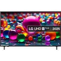 LG 55-inch 4K Ultra HD Smart TV with thin bezel, vibrant display, and AI ThinQ branding.