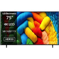 75" LG NanoCell 4K Smart TV with slim black bezel, vibrant color display, HDR10 support, and LG Smart TV features.