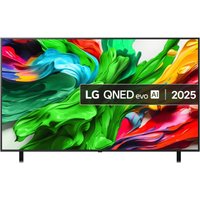75" LG QNED85 4K Smart TV with slim black bezel, vibrant color display, and AI-enhanced features.