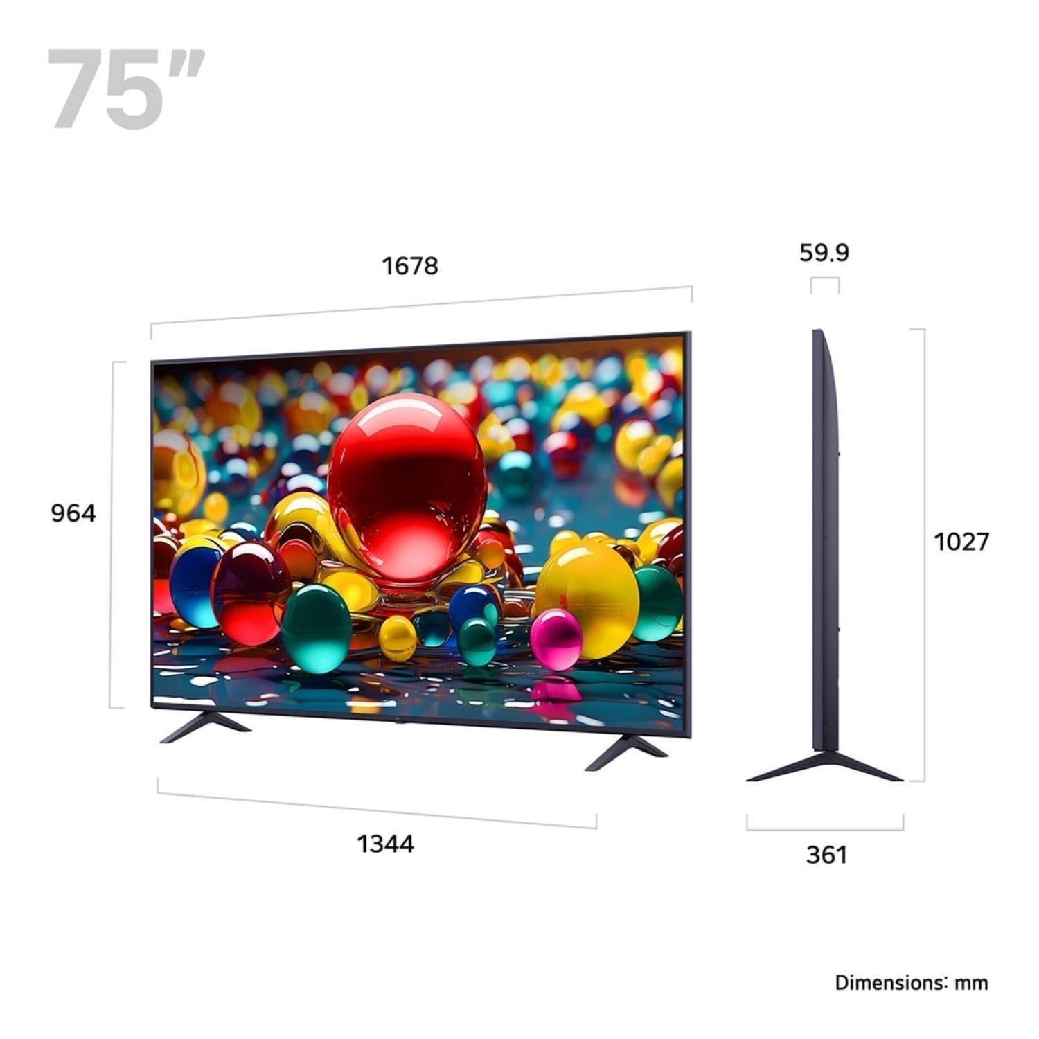 LG UHD AI 75UA74006LB TV 190.5 cm (75") 4K Ultra HD Smart TV Wi-F - image 2
