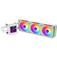 Lian Li GALAHAD II LCD SL-INF white liquid cooling kit with 36 cm radiator and RGB fans.
