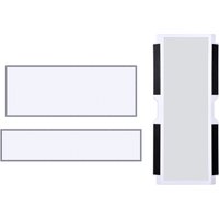 White rectangular radiator filter with black edges and cutout sides, designed for computer cooling systems.