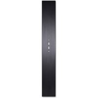 Black Lian Li O11DE-5X full tower I/O shield with brushed metal finish and vertical USB ports.