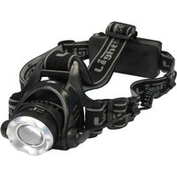 Black Lighthouse Elite rechargeable LED head torch with adjustable strap and large front light.