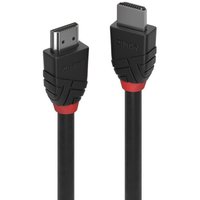 Black Lindy 1m 8K60Hz HDMI cable with red accents and textured connectors