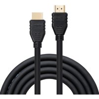 Black Lindy 2m HDMI cable, flexible, supports 4K60Hz, with gold-plated connectors and textured grips.