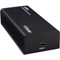Black Lindy 70617 USB-C audio interface with vented sides and compact rectangular design.
