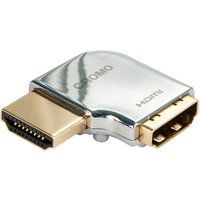 Silver Lindy CROMO HDMI adapter, right angle design, with gold-plated male and female connectors, labeled "HDMI."
