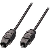 Black Lindy TosLink Budget optical SPDIF cable, 2m, with square connectors and protective caps.