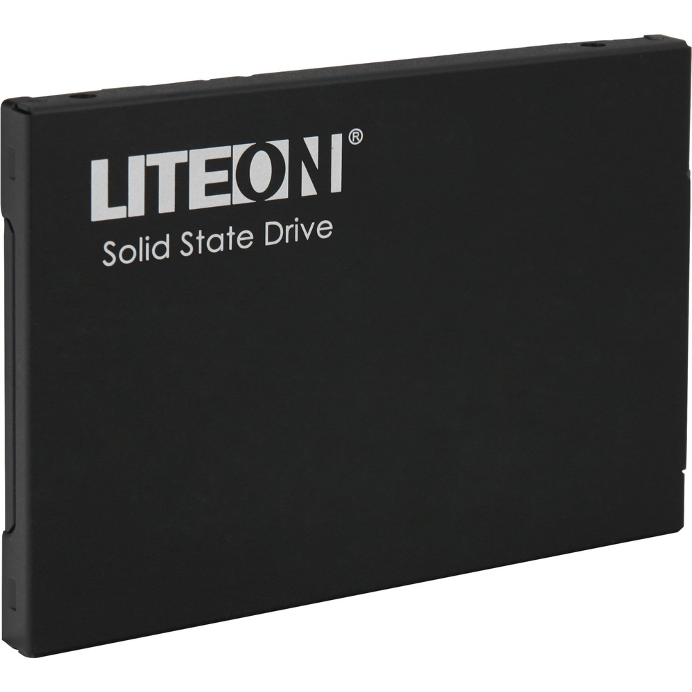 Black 2.5-inch solid state drive with a sleek design, featuring the "LITEON" logo and "Solid State Drive" text in white, indicating a 120 GB capacity and Serial ATA III interface.