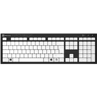 Black and white USB QWERTY keyboard with braille on keys, designed for medical use, by Logickeyboard.