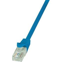 Blue 1m Cat.5e U/UTP networking cable with a clear plastic connector, designed for reliable data transmission in networking applications.