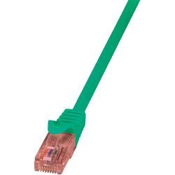 Green 2m Cat.6 U/UTP networking cable featuring a transparent connector, designed for high-speed data transmission.
