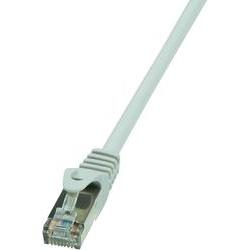 Grey 3m Cat.6 F/UTP networking cable featuring a clear plastic connector with a clip, designed for reliable data transmission.