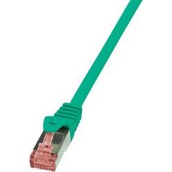 Green 3m Cat.6 S/FTP networking cable featuring a sturdy design with a clear plastic connector and a flexible, durable exterior.