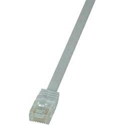 White 5m Cat6 U/UTP RJ45 networking cable featuring a clear plastic connector, designed for high-speed data transmission.