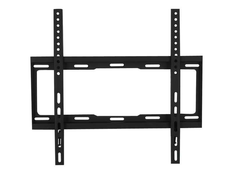 Black LogiLink BP0011 TV mount for 55" screens, featuring a sturdy metal frame with adjustable brackets and multiple mounting holes for secure installation.