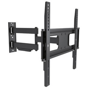 Black LogiLink BP0014 TV mount/stand for 55" screens, featuring adjustable arms, sturdy metal construction, and multiple mounting holes for versatile installation.