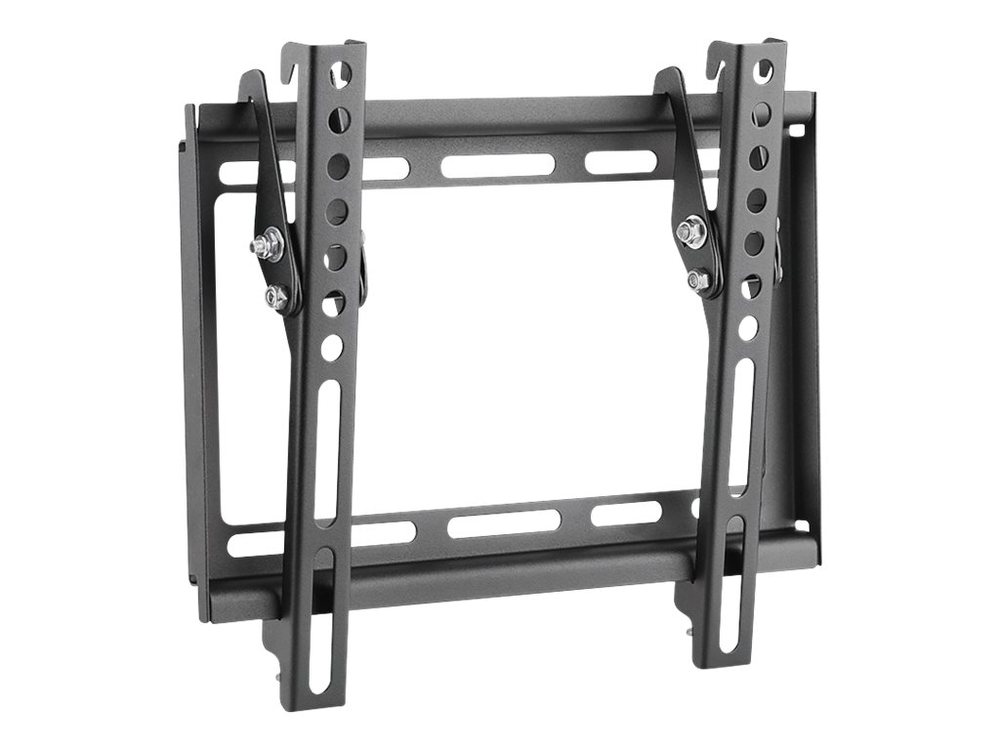 Black LogiLink BP0035 TV mount/stand for 42" TVs, featuring a sturdy stainless steel construction with adjustable brackets and multiple mounting holes for secure installation.