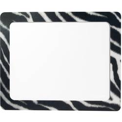 Black and white zebra-striped LogiLink ID0168 mouse pad with a transparent border and a smooth surface for comfortable use.