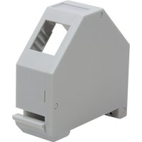 Gray LogiLink MP0053 patch panel accessory with angled design and rectangular cutout.