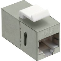 Gray LogiLink NK4011 keystone module with CAT.6 marking and white clip on top.