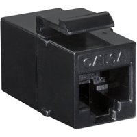 Black LogiLink NK4014 keystone module with RJ45 port and snap-in clip design