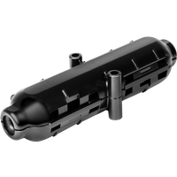 Black LogiLink outdoor cable box, cylindrical with secure latches, designed for IP54-rated protection of connections.