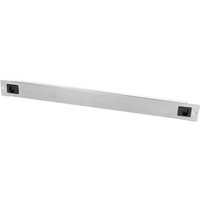 LogiLink PN105G rack accessory blank panel, silver metal with black mounting brackets at each end.