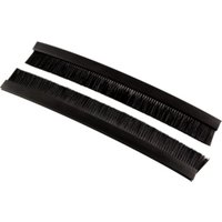 Black LogiLink PN201B rack accessory brush panel with dense bristles and sleek design for cable management.